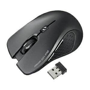 ブルーLEDマウス ワイヤレスマウス 2.4GHz 5ボタン BlueLEDセンサー搭載 …...:sanwadirect:10053521