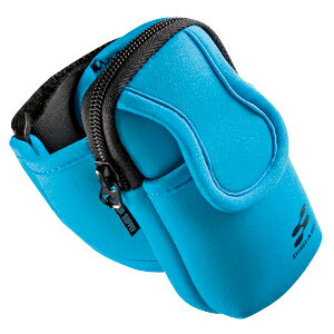 アームバンドケース ブルー 携帯電話、iPod nanoなどに対応 スポーツ ジョギング ウォーキングに最適【サンワサプライ】