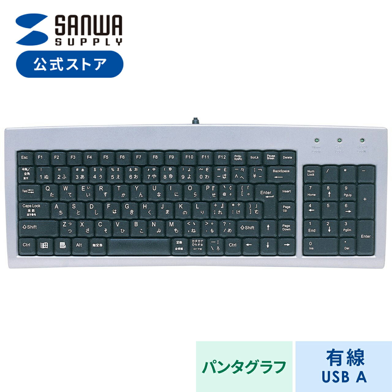 キーボード コンパクト スリム パンタグラフキー USB接続 【サンワサプライ】【全品ポイント10倍〜8/17(金)AM9:59まで】【送料無料】【サンワサプライ直営店】