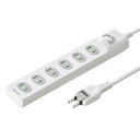 電源タップ(火災予防・安全・2P・6個口・3m・集中スイッチ付) TAP-TSH63SWN サンワサプライ