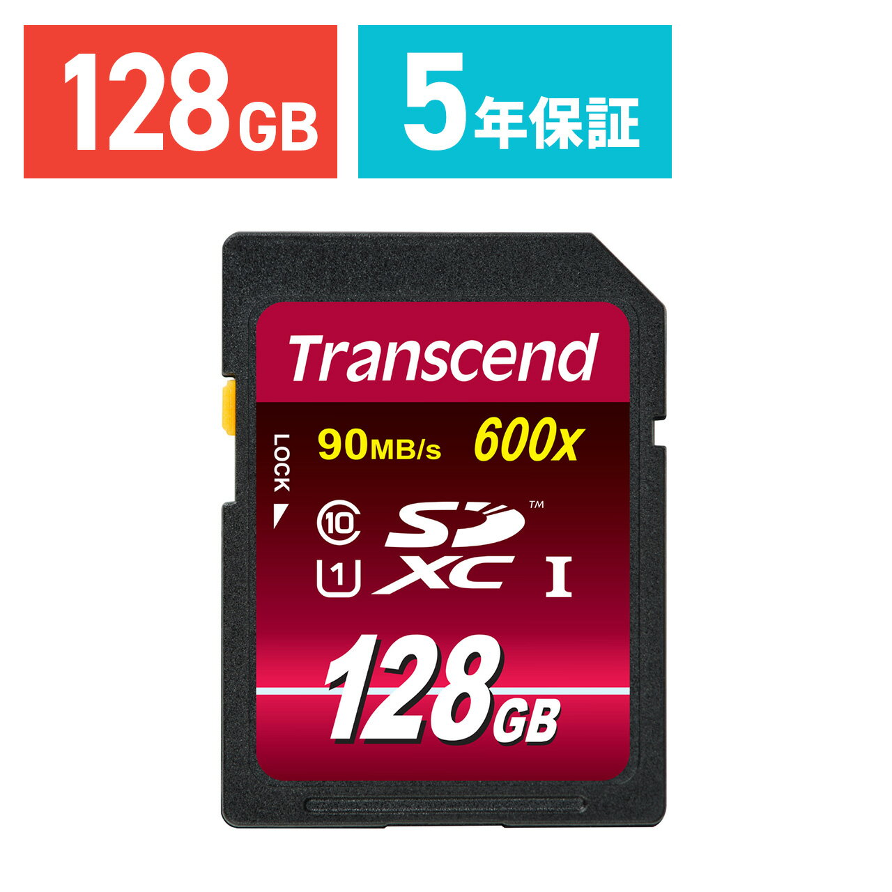 Transcend SDJ[h 128GB Class10 UHS-I Ultimate ő90MB/s SDXC 5Nۏ [J[h NX10 w 