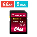 Transcend SDJ[h 64GB Class10 UHS-I Premium SDXC 5Nۏ [J[h NX10 w 