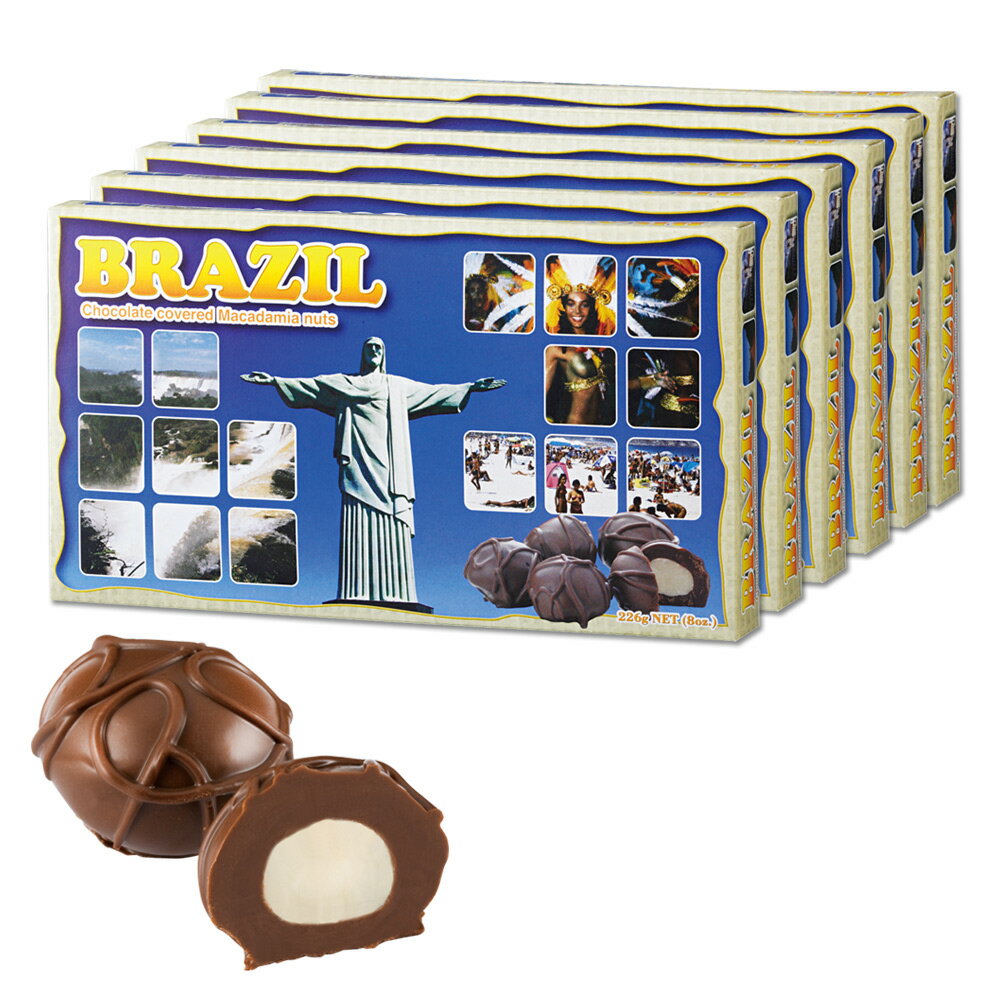 [送料無料] ブラジルお土産 | ブラジル マカデミアナッツチョコレート 6箱セット【16…...:sanyodo:10012390