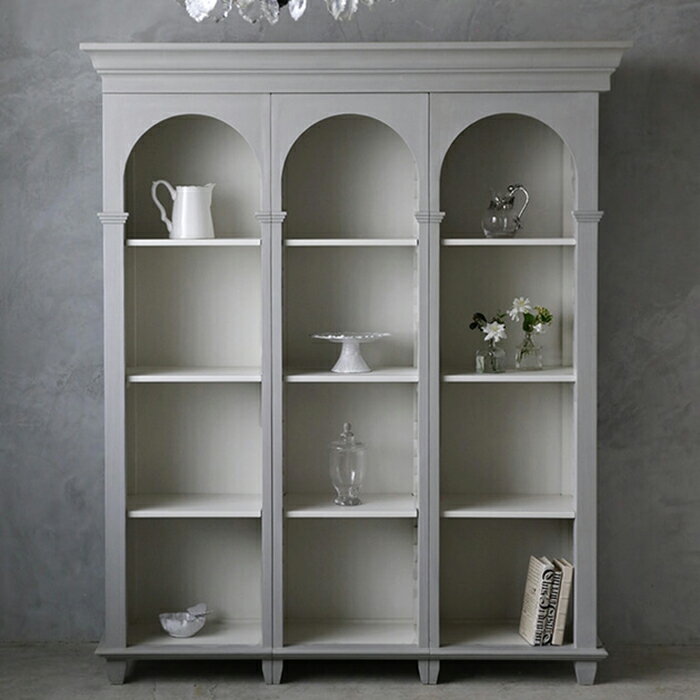 ブックシェルフ グレー BlancNature Charlotte (3ユニット) No.3 // 本棚 収納 大容量 棚 収納棚 木製 シェルフ ラック ディスプレイラック ハイタイプ 北欧 おしゃれ サラグレース 【家具】