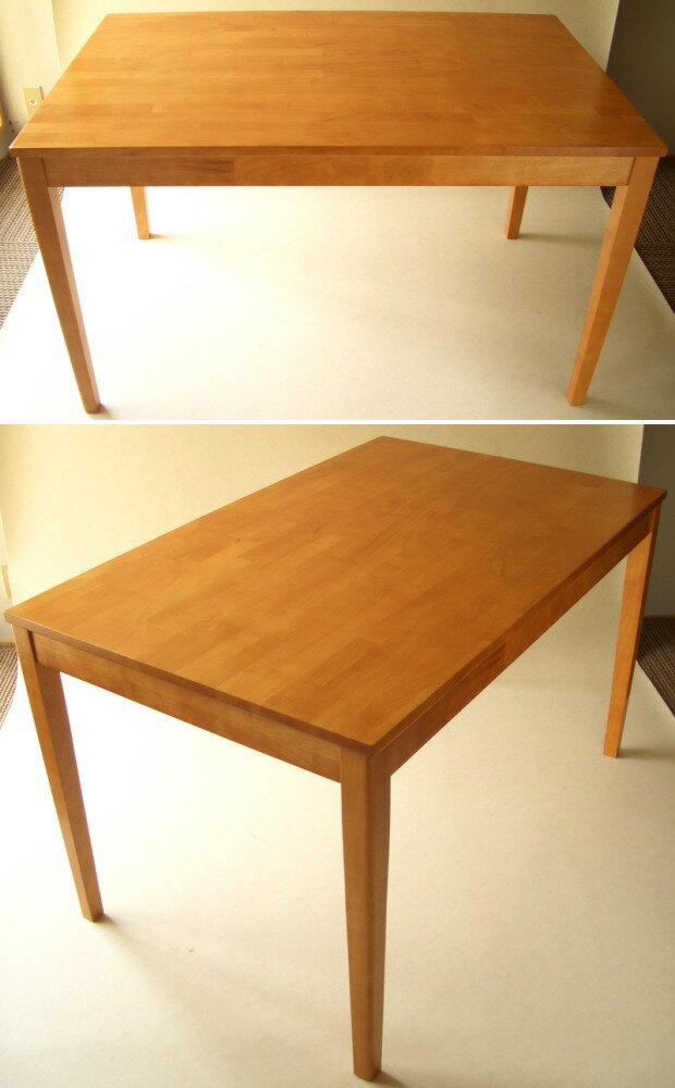 【木製ダイニングテーブル（120x75cm）】スタンダードでシンプルなテーブルです♪(参考:デスク送料無料ライトブラウン茶色ウッド机つくえ4人用4人用120cm幅激安いセール%OFF家具激安最安楽天)