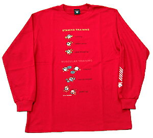 人気のバボちゃんロングTシャツデサント（DESCENTE）　バボちゃん　ロングTシャツ（A）　レッド