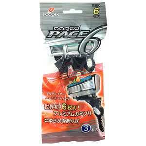 店内全品ポイント10倍〜【y】 ドルコ PACE6 ディスポ 6枚刃 使い捨てカミソリ (3コ付) ...:scbmitsuokun1972:10051874