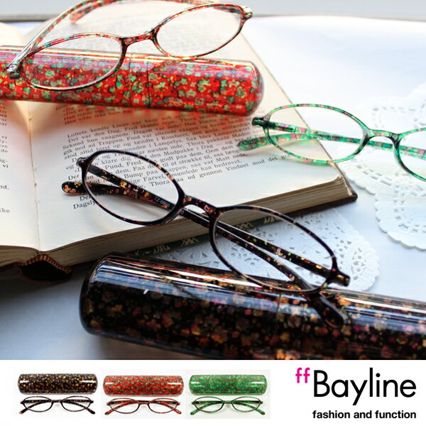 Bayline/ベイライン リーディンググラス(老眼鏡) オーバル型フレーム ミニフラワー…...:scefi:10006553