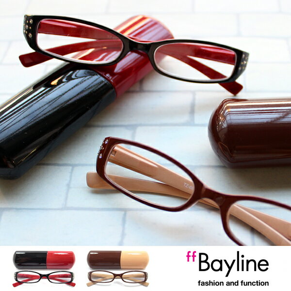 Bayline (ベイライン)　リーディンググラス(老眼鏡) ラインストーン バイカラーデ…...:scefi:10000021