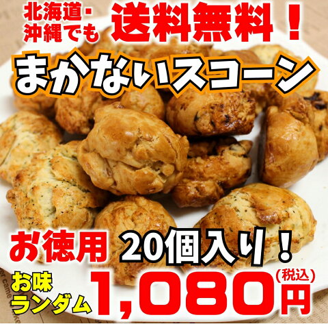 【日本全国送料無料】【日時指定不可】【一口サイズ】お徳用まかないスコーン 20個入り　レターパックライトにてポスト投函【北海道産小麦100%】【お試し・訳あり】