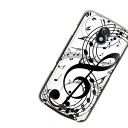 docomo GALAXY NEXUSケース(SC-04Dケース)【スマホケース/カバー】docomo GALAXY NEXUSケース(SC-04Dカバー) 高解像度版 特殊印刷カバー 【260 あふれる音符(クリア)】★液晶保護フィルム付(GALAXY NEXUS用)