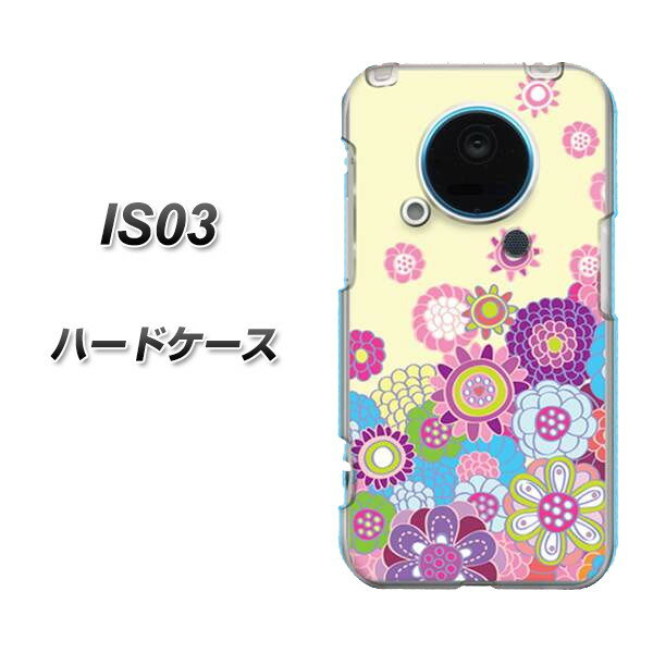 au IS03用ケース 特殊印刷 スマホケース【138 お花畑天国（クリアベース）】（au is03を傷・汚れから守るオシャレな保護カバー／ エーユー　is03カバー スマートフォンケース）au IS03ケース（保護カバー）ならデザイン豊富なけーたい自慢2！