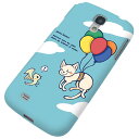 docomo Galaxy S4 SC-04E【TPUまるっと印刷 1122 空飛ぶネコ 光沢仕上げ】ソフトケース 横まで印刷 側面印刷【スマホケース/スマホカバー/ギャラクシー S4/SC04E】(メール便可/メール便対応 可)