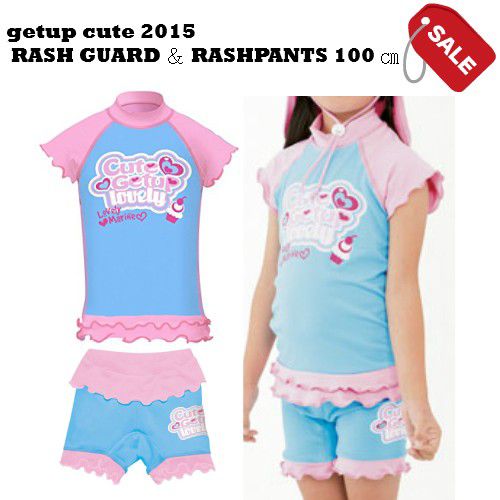 ★長期店舗展示品のため激安★get up cute★上下セット★KIDS★子供★女の子★ライトブルー★100cmの画像