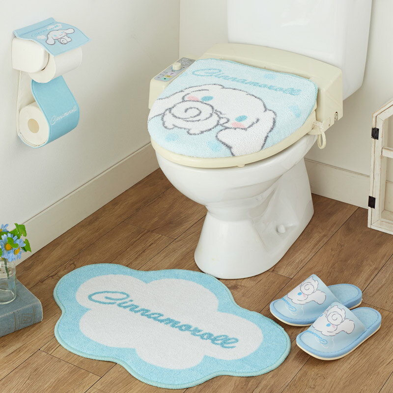 シナモロール シナモントイレ4点セット【SANRIOZONE SANRIO/サンリオ】 トイレタリー トイレフタカバー トイレマット スリッパ ペーパーホルダー 温水洗浄便座用 ウォシュレット トイレカバー キャラクター[SB-123][SB-126][SB-134]