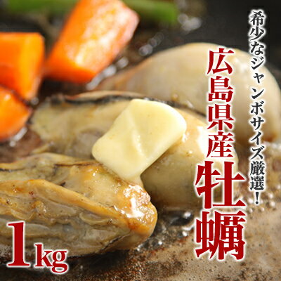 今だけ送料無料！広島産　牡蠣　たっぷり1kg！約25粒前後【カキ】【かき】