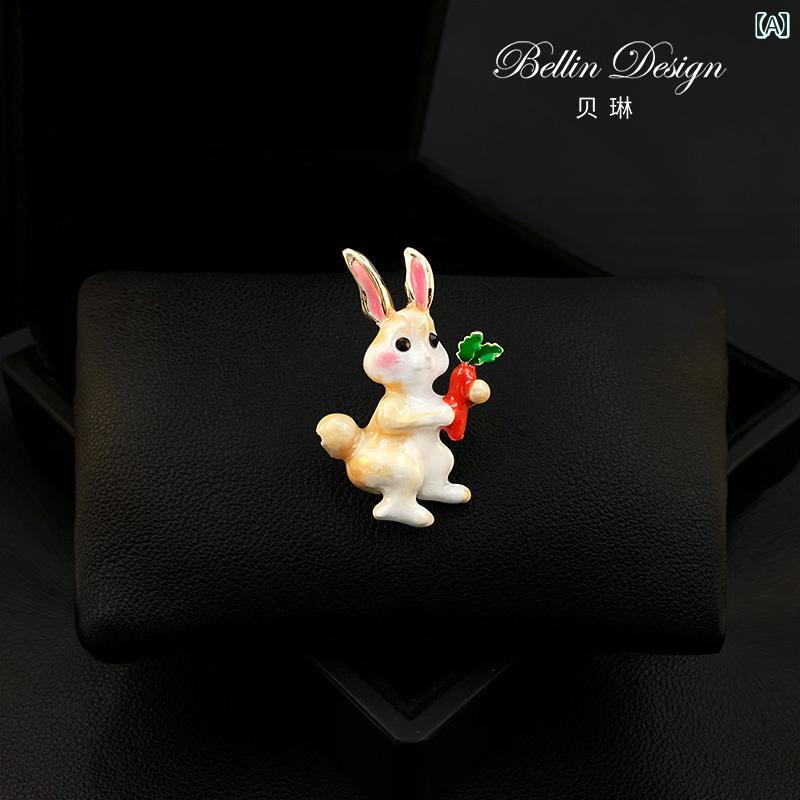 レディース アクセサリー ブローチ おしゃれ かわいい ウサギ セーター スーツ コート コサージュピン 装飾