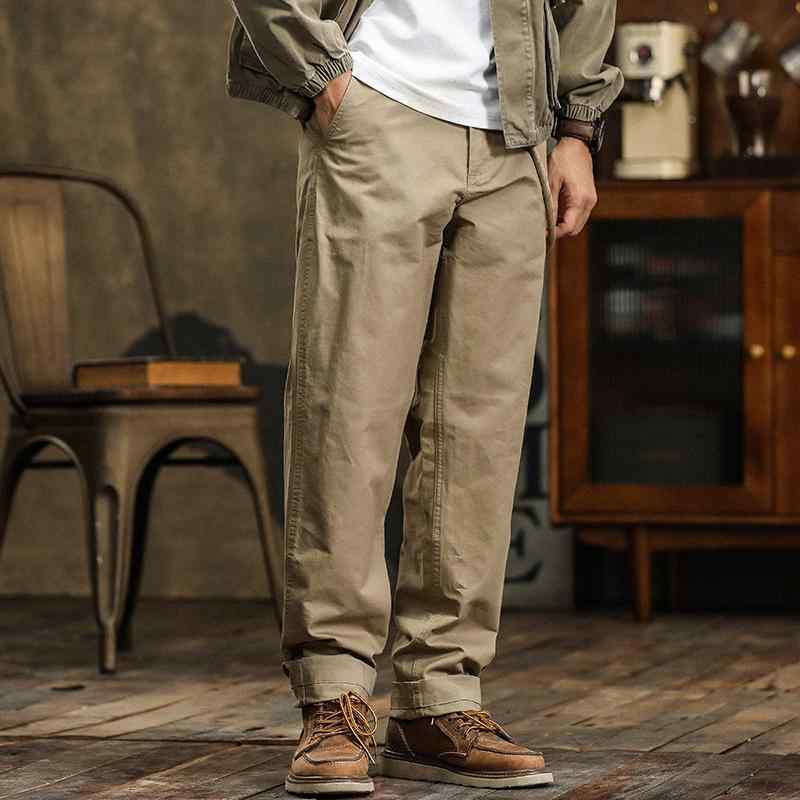 パンツ メンズ カジュアル アウトドア 秋冬 アメリカン レトロ ワークパンツ 男性用 ゆったり 厚手 シンプル 通勤 ストレート