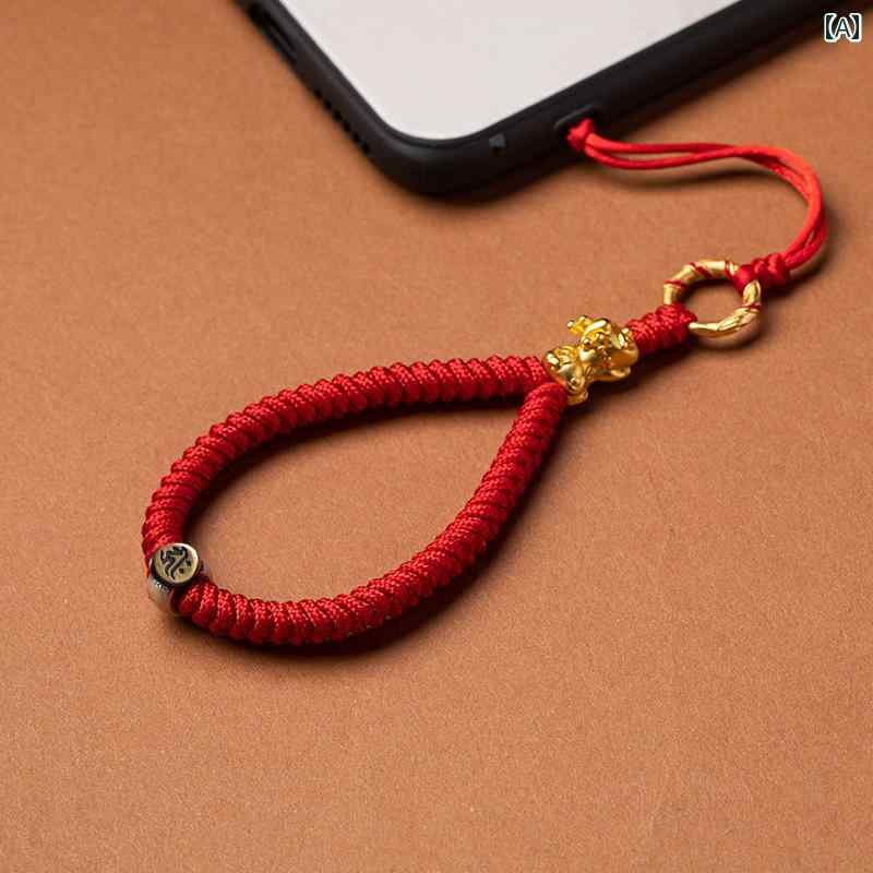 キーストラップ レトロ おしゃれ 真鍮 干支 メンズ レディース ストラップ オールシーズン ペンダント ロープ 携帯電話 おしゃれ シンプル