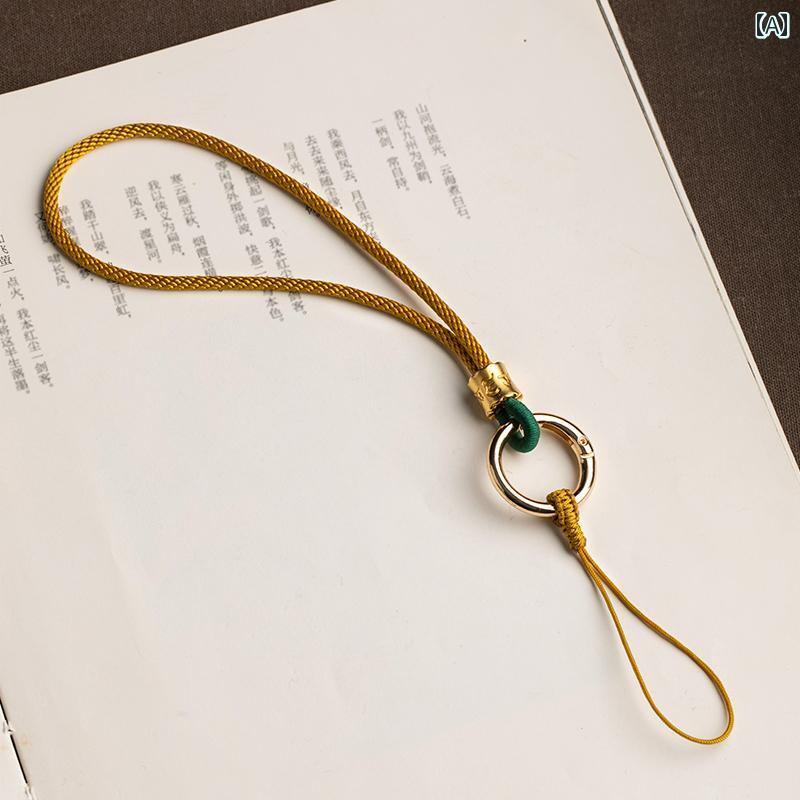 スマホ ストラップ マントラ レトロ アンティーク 手織り 携帯電話 落下防止 リング バックル メンズ レディース ストラップ オールシーズン