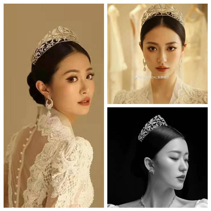 ティアラ 大人式 ウェディング クラウン 豪華感 クラシカル エレガント 花嫁 アンティーク ウェディン フェアリー ヘア アクセサリー レトロ ガーリー