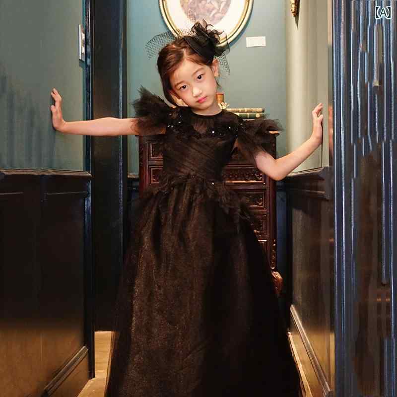 ドレス 女の子 子供 プリンセス 高級感 イブニングドレス ガールズ パフォーマンス 最初 誕生日 パーティー ホスト