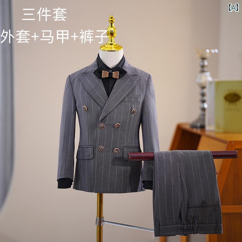 ドレス 子供用 スーツ 男の子用 キャットウォーク フラワーガール用 小さい スーツ ホスト ピアノ 演奏 衣装 秋