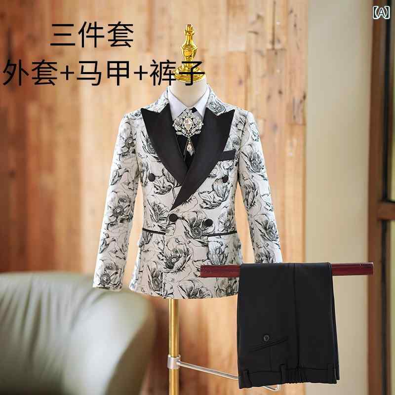 ドレス 子供用 スーツ 男の子 誕生日 プレゼント ハイエンド キャットウォーク スーツ フラワーガール ピアノ 演奏用 冬