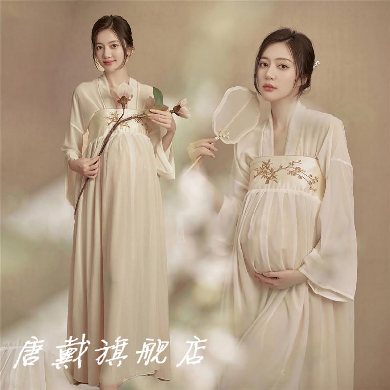 マタニティ フォト おしゃれ ファッション 写真 スカート 漢服 レディース 衣装 フェアリー レトロ ドレス パフォーマンス 衣装 フリーサイズ かわいい