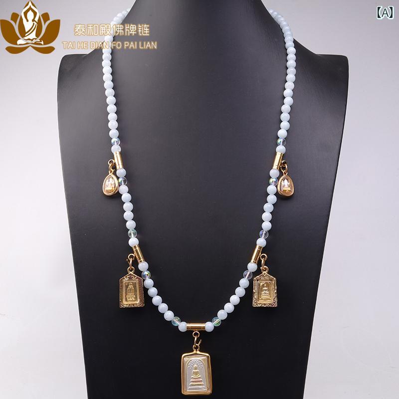 ネック ストラップ おしゃれ お守り ペンダント ロープ ネックレス 数珠 ビーズ アクセサリー ファッション エスニック 民族 ユニセックス