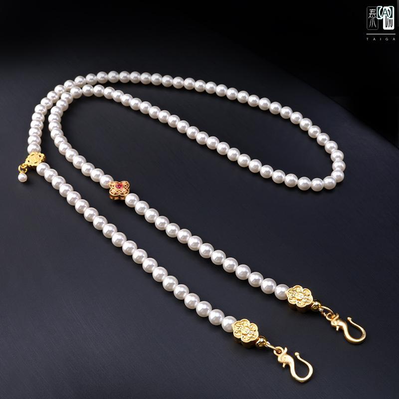 お守り ネックレス ネックストラップ ペンダントし ビーズ 数珠 アクセサリー ファッション エスニック 民族 ユニセックス