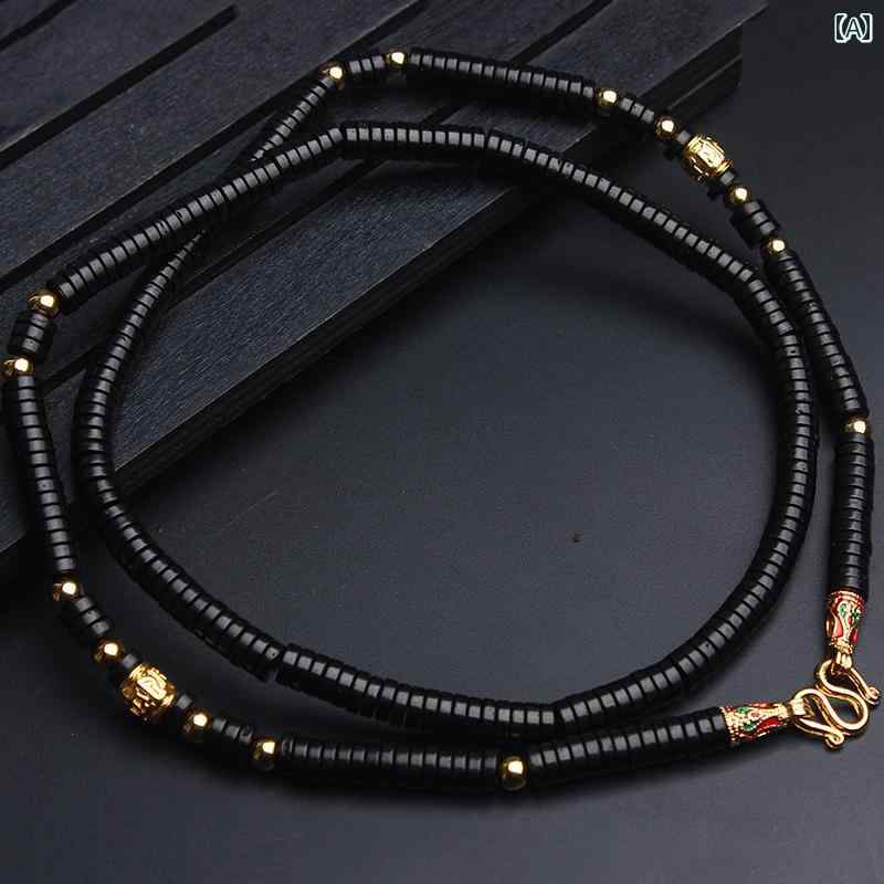 ネックストラップ おしゃれ お守り ペンダント ストラップ ネックレス ペンダントし ビーズ 数珠 アクセサリー ファッション エスニック 民族 ユニセックス