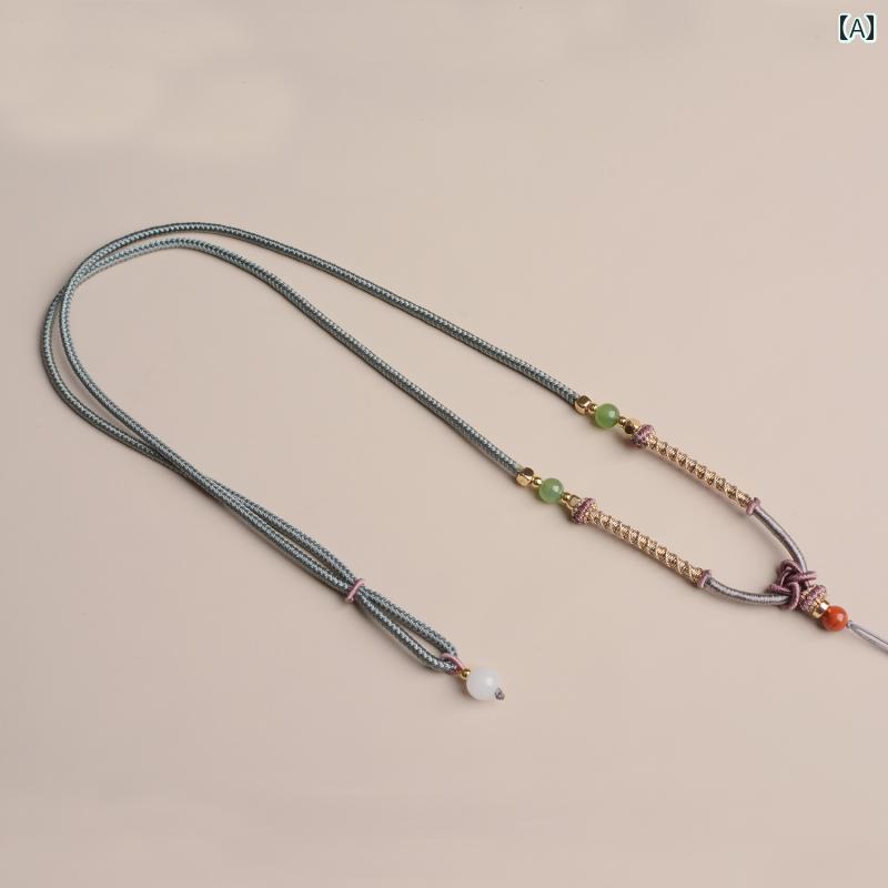 ペンダントストラップ ネックストラップ お守り ネックレス ペンダントし 紐 アクセサリー ファッション エスニック 民族 ユニセックス