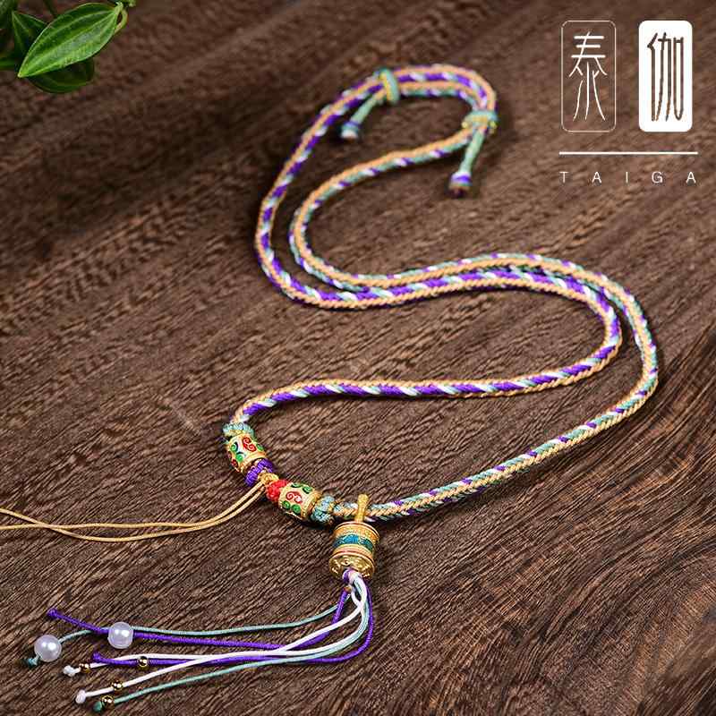 ネックストラップ ペンダント ネックレス エスニック メンズ レディース アクセサリー オールシーズン ロープ 首飾り おしゃれ
