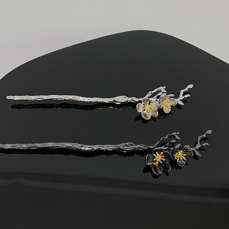 簪 髪飾り レディース チャイナ風 かんざし 梅の花 ヘアピン レトロ 金属 レディース モダン シンプル 髪飾り 和風 おしゃれ