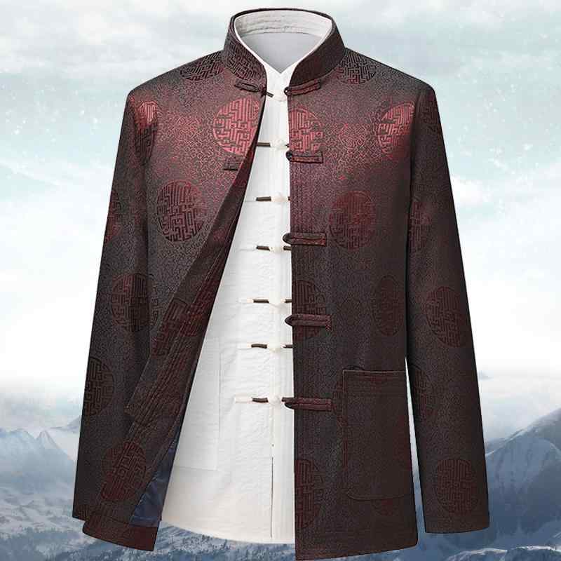 ジャケット メンズ 秋 春 カジュアル 紳士服 中華風 唐 スーツ お父さん 漢服 中国 大きいサイズ おじいちゃん 誕生日 スーツ