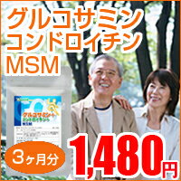 レビューでGet！1,000円クーポン♪〓グルコサミン+コンドロイチン+MSM〓（約3ヵ月分）【半額】【50%OFF】本日ポイント最大28倍！毎日イキイキ★スムーズ生活!運動を頑張る方や階段の登り降りに違和感を感じる方、健康的な毎日を過ごしたい方へおススメです！