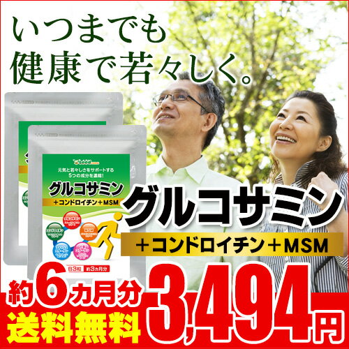 2型コラーゲン配合グルコサミン&コンドロイチン&MSM 約6ヵ月分【seedcoms_D】 6D