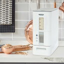 米びつ S計量米びつ 6kg型 0.5合計量 プラスチック製...