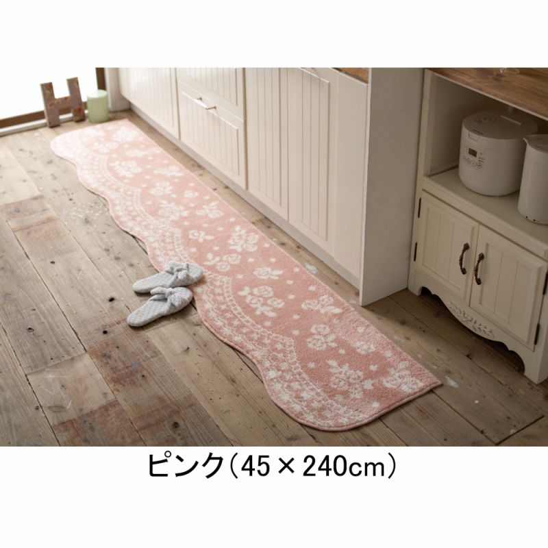 キッチンマット　EY　45×240　（zacca）（　キッチン マット キッチンラグ 洗え…...:seikatsuzacca:10037772