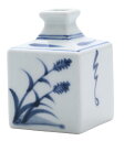 【梅山窯】砥部焼 花瓶 梅山窯 一輪挿し 小 麦穂 約5×5×8cm (59467)