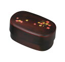竹中 お弁当箱 小判 炭研ぎ さくら小町 (上段)220ml、(下段)360ml (T-66112)