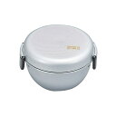 【宮本産業】弁当箱 ランチボウル ボーダー メタシルバー (上段)280ml (下段)420ml