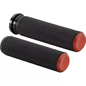 ARLEN NESS 07-306 ハーレー電子 TBW スロットル用オレンジ フュージョン ローレット グリップ ARLEN NESS 07-306 Orange Fusion Knurled Grips for Harley Electronic TBW Throttle