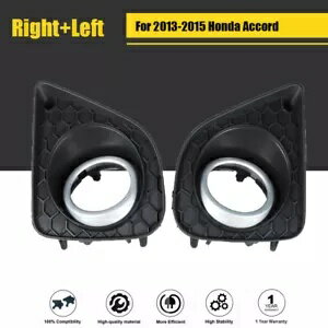 左+右バンパーフォグライトアセンブリ カバー付き 13-15 ホンダ アコード 3.5L V6用 Left+Right Bumper Fog Light Assembly w/Cover For 13-15 Honda Accord 3.5L V6