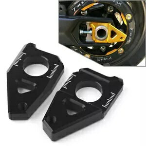 アクスル チェーン アジャスター ブロック ブラック ヤマハ YZF R1 FZ8 FZ1 TMAX 530用- Axle chain adjuster blocks black for Yamaha YZF R1 FZ8 FZ1 TMAX 530-