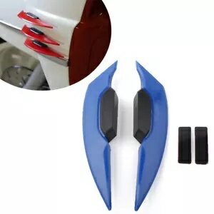 2x トリム ウイングレット サイド スポイラー ディフレクター エア ウィング キット モーター ユニバーサル ブルー- 2x Trim Winglets Side Spoiler Deflector Air Wing Kit Motor Universal Blue-