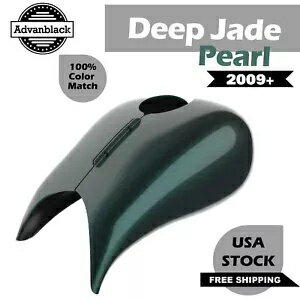 Advanblack ディープ ジェイド パール 拡張タンク カバー ハーレー ロード グライド FLTRX 09+ に適合 Advanblack Deep Jade Pearl Extended Tank Cover Fits Harley Road Glide FLTRX 09+