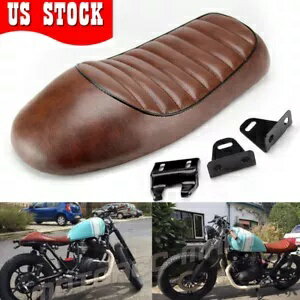 カフェレーサー ヴィンテージ サドル ハンプ カスタム シート ホンダ CB350 CB450 CB750 ブラウン US Cafe Racer Vintage Saddle Hump Custom Seat For Honda CB350 CB450 CB750 Brown US