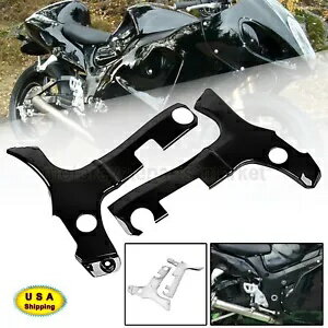 ビビッドブラックフレームカバー左右スズキ GSXR1300 隼 1997-2017 USA Vivid Black Frame Covers Left Right For Suzuki GSXR1300 Hayabusa 1997-2017 USA